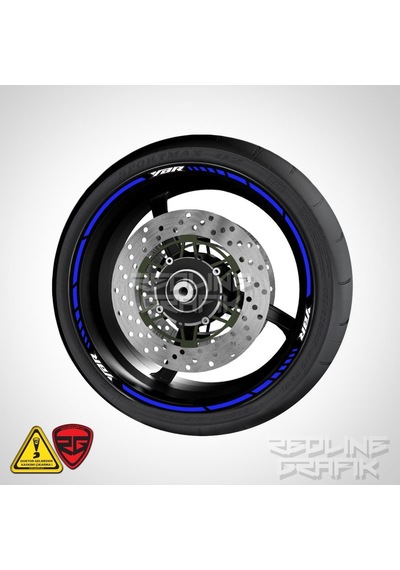 Yamaha Ybr Yazılı Mavi Jant Şeridi Redlinegrafik
