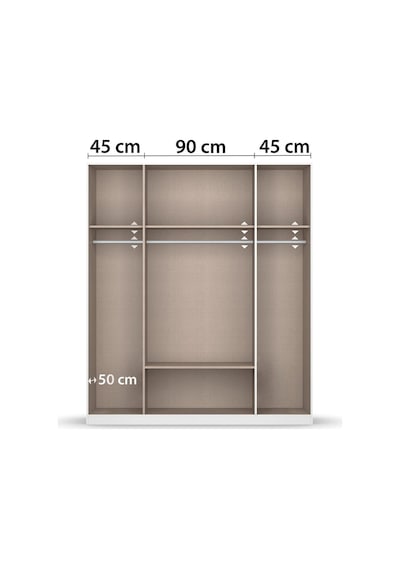 Alçin Giyinme Dolabı - Çok Amaçlı Dolap - Gardırop 180 Cm-4 Kapaklı-1 Çekmeceli
