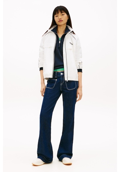 Tommy Hilfiger Tjw Kadın Piping Nylon Track Beyaz Rüzgarlık-ceket-13669 Beyaz