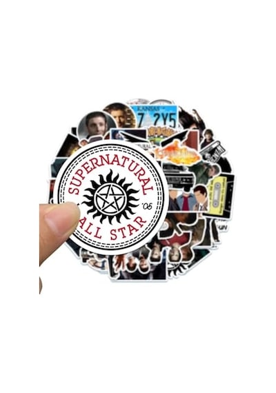 Supernatural Dizisi Seri 2 Macbook Notebook Tablet Telefon Ajanda Laptop Defter Sticker Seti Abanoz
