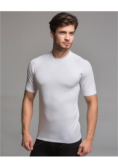 Area Bambu Reglan Kısa Kol Tshirt Beyaz S Beyaz