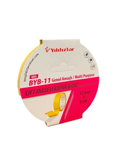 Yıldızlar Çift Taraflı Köpük Bant 12mmx5m - 4 Adet