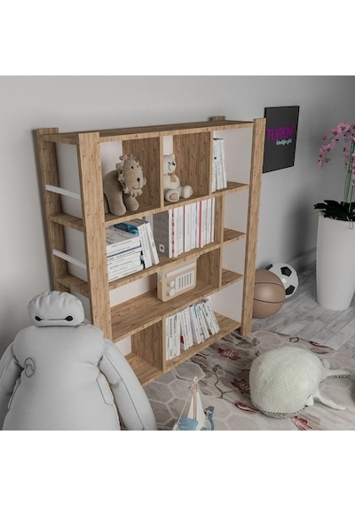 Montessori Çok Amaçlı Kitaplık Mdf Beyaz Montessori Çok Amaçlı Kitaplık Mdf Beyaz