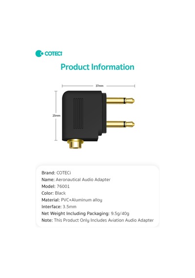 Özel Üretim Günlük Cihaz Çıkış Coteci Ses Adaptörü