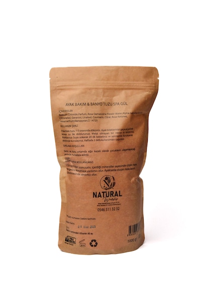 Natural Ayak Bakım & Banyo Tuzu Gül 1000 Gr