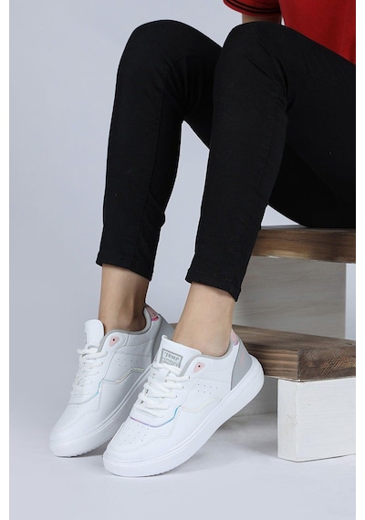 JUMP 26821 C_WHITE/LT.GREY ZENNE KADIN AYAKKABI Beyaz