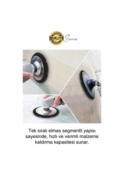 Premium 115 Mm Mermer Beton Elmaslı Taşlama Silme Parlatma Diski Uzun Ömürlü Dayanıklı Çanak