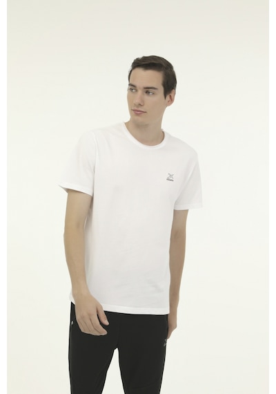 Kinetix M-Sn234 Bsc Raw Edge 3Fx Beyaz Erkek Kısa Kol T-Shirt 000000000101349453