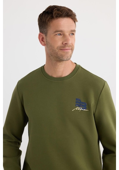 Tudors Unisex Relax Fit Pamuklu Yumuşak Dokulu Bisiklet Yaka İçi Polarlı Baskılı Yeşil Sweatshirt-37312 Yeşil Tudors Unisex Relax Fit Pamuklu Yumuşak Dokulu Bisiklet Yaka İçi Polarlı Baskılı Yeşil Sweatshirt-37312 Yeşil