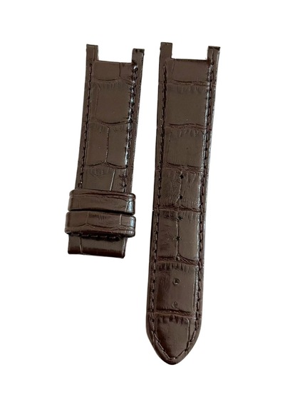 Guess Uyumlu 22 Mm Hakiki Deri Saat Kordonu Klipsli Model - Parlak Acı Kahve Kahverengi