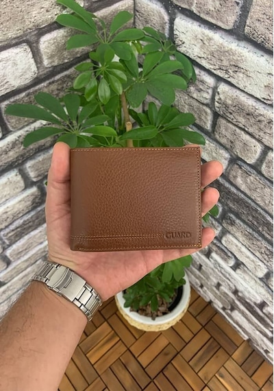 Guard Taba Hakiki Deri Bozuk Para Bölmeli Yatay Model Klasik Erkek Cüzdanı - Grd250920wt208 Diğer