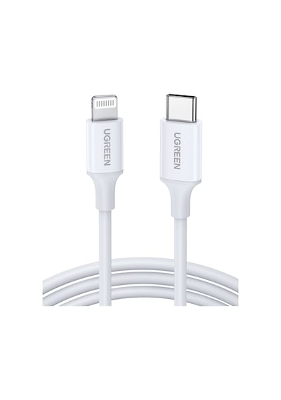 Ugreen Usb-c - Lightning 3a Pd Mfi Sertifikalı Hızlı Şarj Kablosu, 2 M, Beyaz, 60749 2 Metre