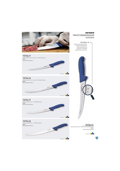 Et Doğrama Bıçağı 21 Cm Kasap Fibrox Kaymaz Saplı Hulusi - Drita Bıçak 25mm X 210mm X 2.5mm 10154.21