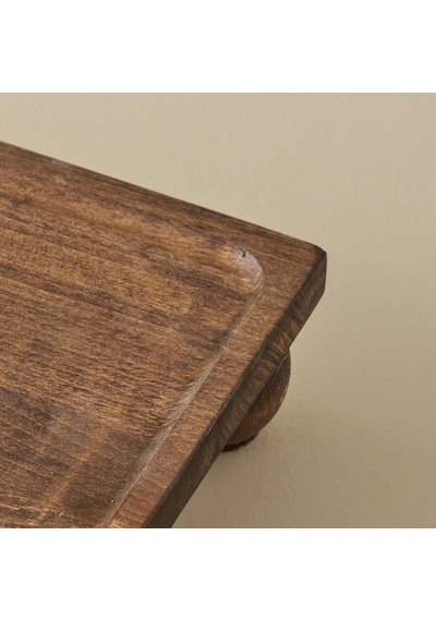 Bella Maison Wooden Ahşap Dikdörtgen Sunum Standı Naturel 17 x 30 CM