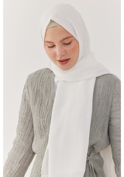 Mirsoy Scarf Jazz Şal - Beyaz Beyaz