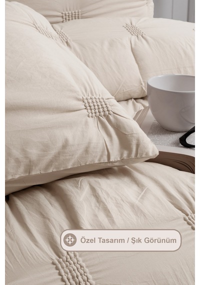 Elart Bianca Çift Kişilik Comfort Set Vizon