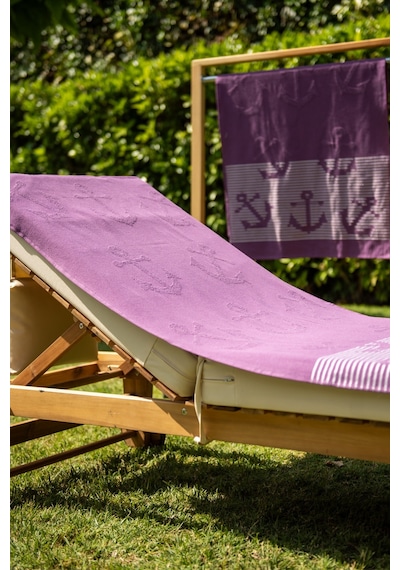 Menderes Home Cotton Collection Bukle Plaj Havlusu Çapa Mor