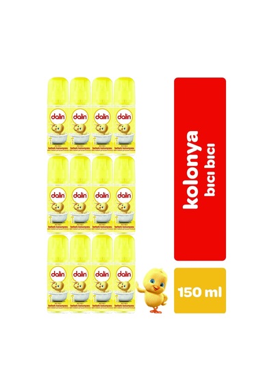 Dalin Bebek Kolonyası 150Ml (Bıcı Bıcı Kokusu) Klasik 12 Li Set