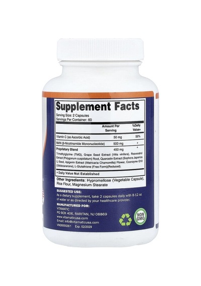Vitamatic, Nmn Complex, 120 Capsules