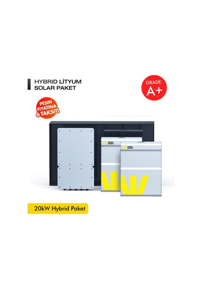 Werer Energy   20kW Hybrid Solar Paket - LiFePO4 Batarya/Inverter/Solar Panel