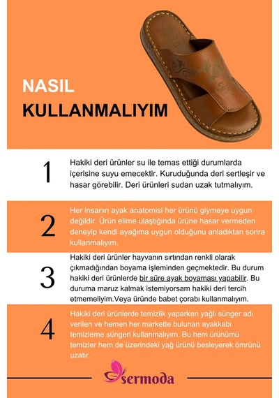 Sermoda Hakiki Deri Kadın Terlik - Yumuşak Kalın Tabanlı Sarmaşık İşleme Hakiki Deri Kadın Terlik Taba Sermoda Hakiki Deri Kadın Terlik - Yumuşak Kalın Tabanlı Sarmaşık İşleme Hakiki Deri Kadın Terlik Taba