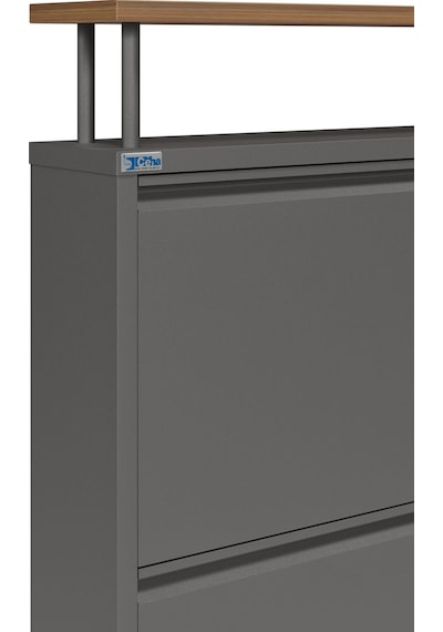 Ceha Tablalı 4'lü Metal Ayakkabılık - Füme K.AYK-2.4/AC/P 7979