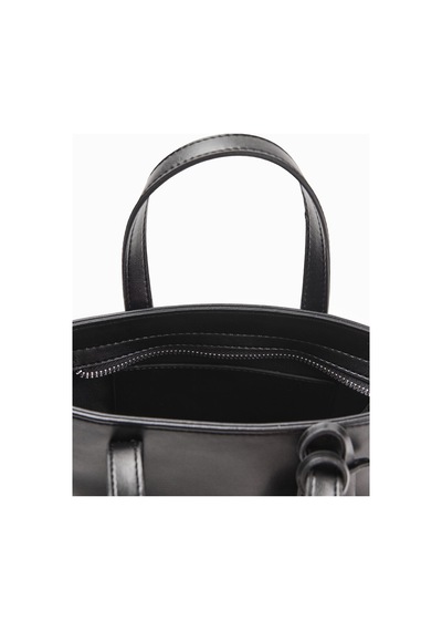 Molene Siyah Püskül Detaylı Mini Tote Çanta