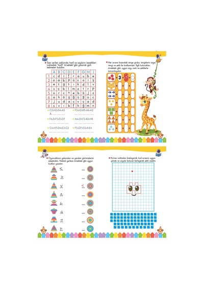 6 Yaş 1. Sınıfa Hazırlık Seti - İlkokula Başlayacaklar İçin Çizgi Çalışmaları Matematik Ve Kodlama Setleri