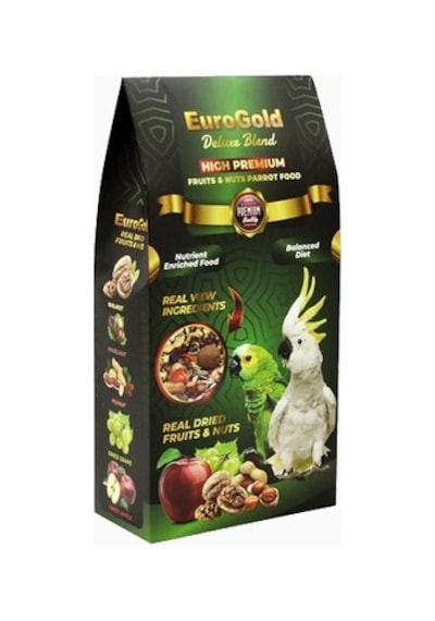 Eurogold Deluxe Blend Meyveli Ve Kuruyemişli Papağan Yemi 650 Gr