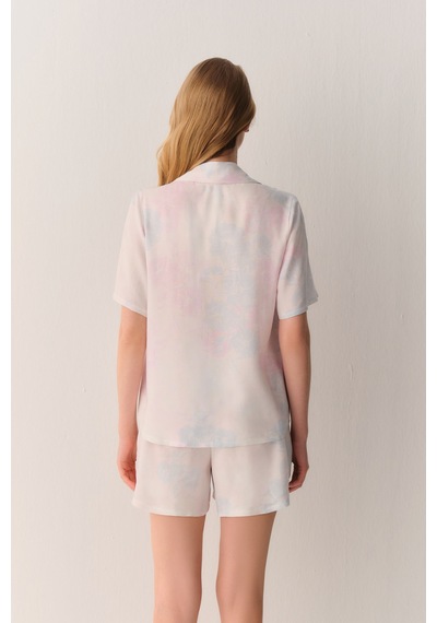 Suwen Kaitlyn Gömlek Yaka Şort Pijama Takımı Sh26526667b334 Pembe