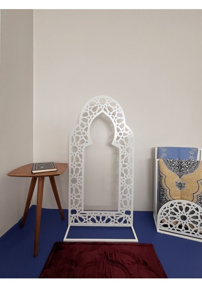 Ayaklı Metal Mihrab, İslami Motifli, Namaz Köşesi, Mescit Dekoru
