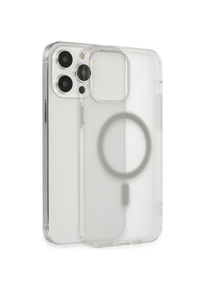 Apple iPhone Uyumlu 13 Pro Max Kılıf Matte Şeffaf Magneticsafe - Şeffaf Diğer