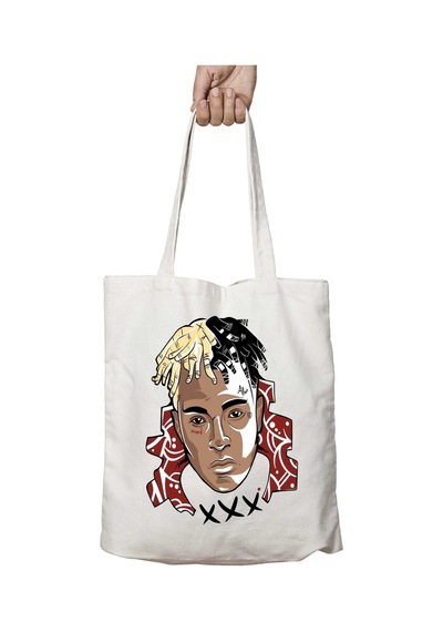 Art Hediye Xxxtentacıon İki Tarafı Kalıcı Baskılı Yıkanabilir Çanta Çok Renkli