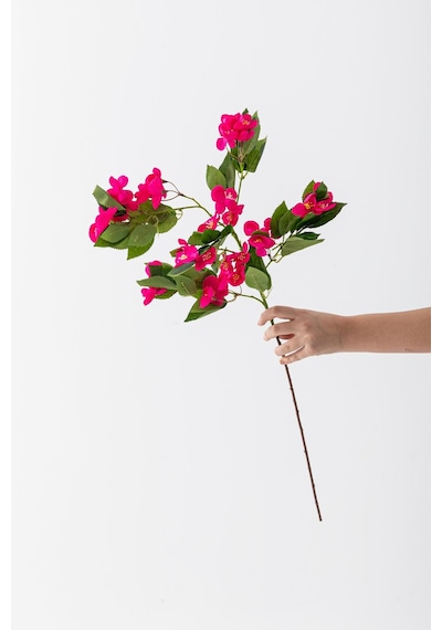 Yapay Lux Menekşe Dalı Fuşya 80 Cm 5 Yaprak Fuşya