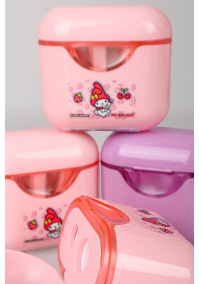 "dekomus Islak Mendil Hediyeli" Lisanslı My Melody "tekli" Çift Bıçaklı Pods/kulaklık Tasarımlı Kalemtraş