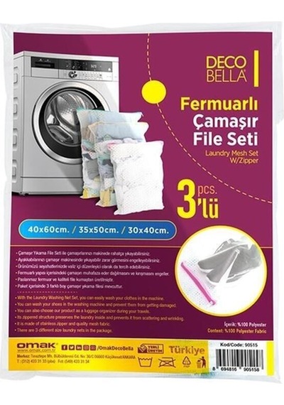 Kirli Çamaşır Filesi Çamaşırlık Çamaşır Makinesi Filesi Çamaşır Yıkama Filesi Seti File Kumaş Siyah Diğer