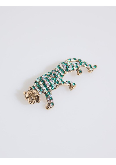 Jimmy Key Jimmy Key Karışık Leopar Figürlü Broş 6sw355526999 Çok Renkli