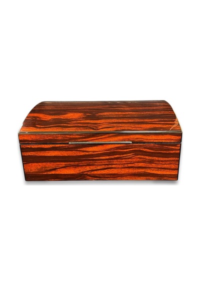 Lubinski İtaly Bombeli Humidor Puro Kutusu Maun 100's