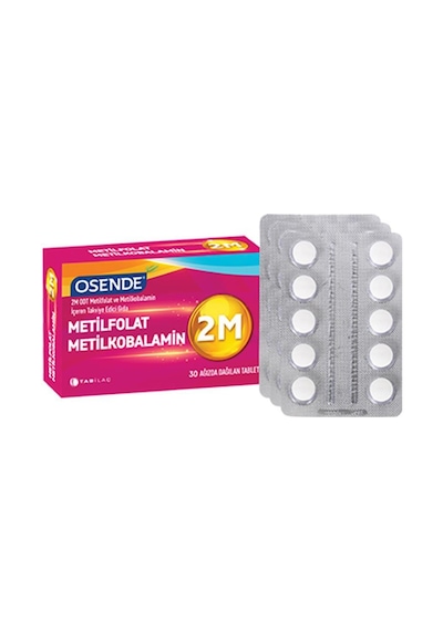 Osende 2 M Odt Metilfolat  & Metilkobalamin 30 Ağızda  Dağılan Table