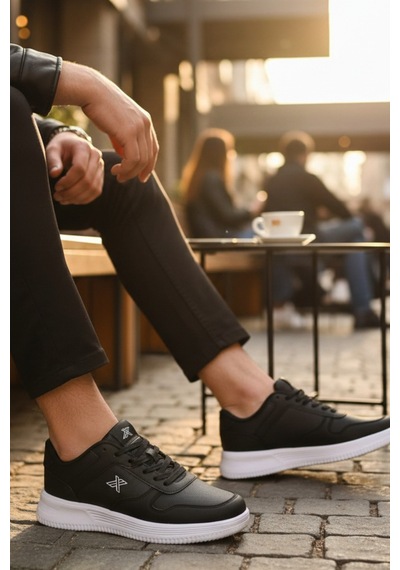 Enoch Erkek X Amblem Detaylı Yüksek Beyaz Tabanlı Günlük Spor Ayakkabı Sneaker Siyah - Beyaz Enoch Erkek X Amblem Detaylı Yüksek Beyaz Tabanlı Günlük Spor Ayakkabı Sneaker Siyah - Beyaz