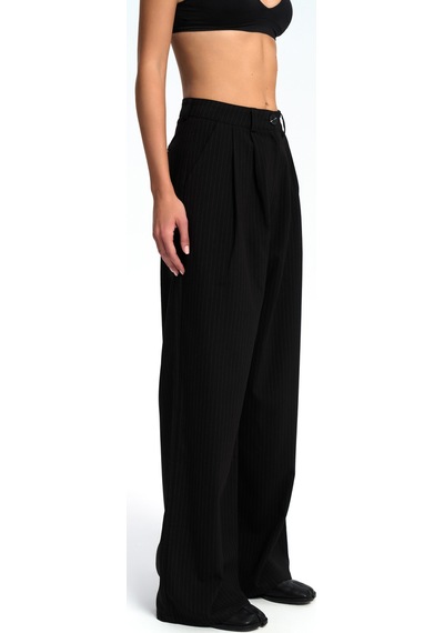 Mai Collection Mai Studios Co. Bianda Çizgili Siyah Pantolon Siyah Mai Collection Mai Studios Co. Bianda Çizgili Siyah Pantolon Siyah
