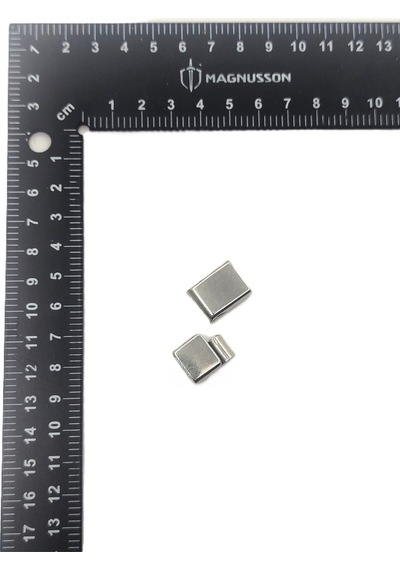 6x12 Mm Deri Bileklik Kiliti Mıknatıslı Kilit 40 Adet 6 X 12 / Gümüş Rengi