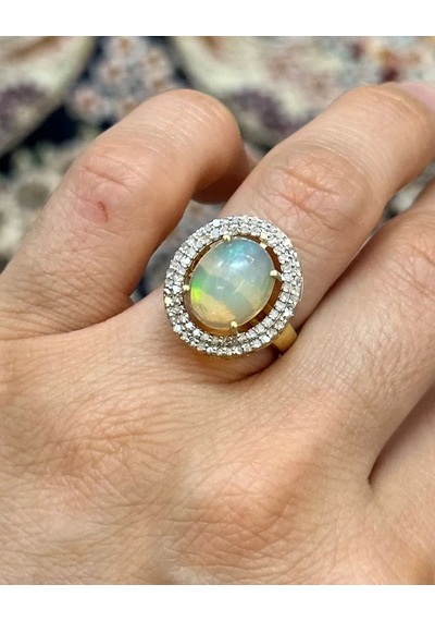 Opal Elmas Yüzük 055
