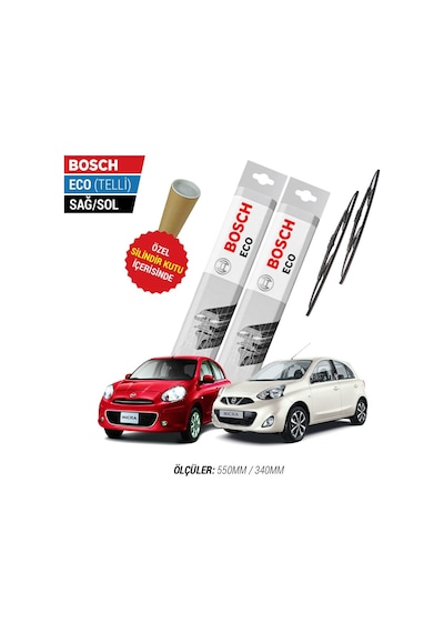 Bosch Eco Nissan Micra Silecek Takımı (2011-2018)