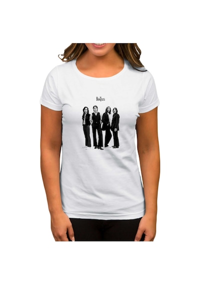The Beatles Grup Beyaz Kadın Tişört Beyaz