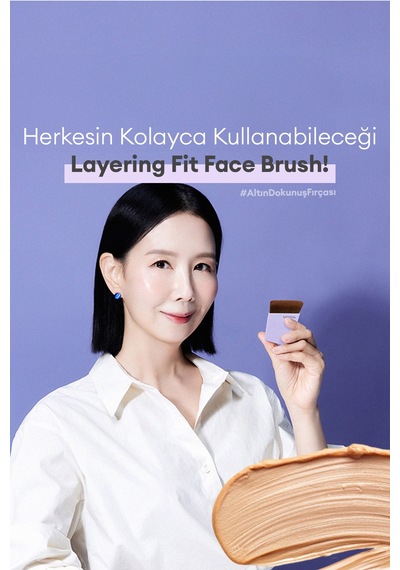Özel Kesim Çok Fonksiyonlu Fondöten Fırçası Layering Fit Face Brush 38014389