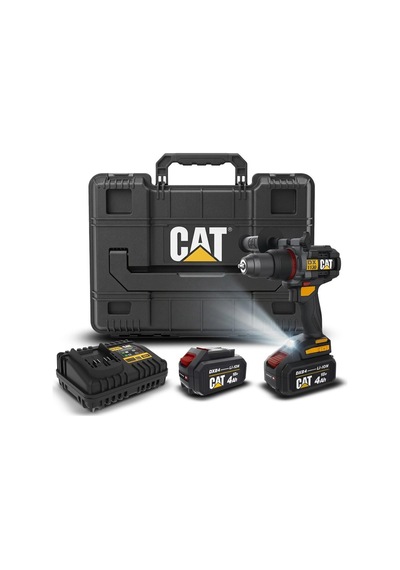 Cat Dx1130.1 18volt/4.0ah Li-ion 80nm Çift Akülü Kömürsüz Profesyonel Şarjlı Darbeli Matkap