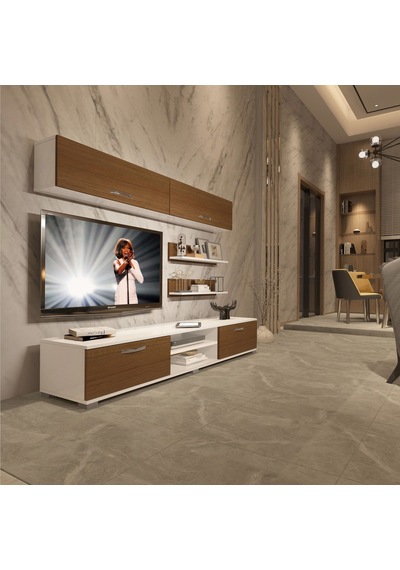 Decoraktiv Eko 5 Slm Dvd Tv Ünitesi Tv Sehpası Beyaz - Ceviz