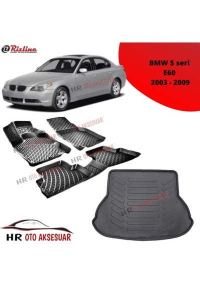 Rizline Hroto Rizline Bmw 5 Seri E60 2003-2009 3D Havuzlu Paspas