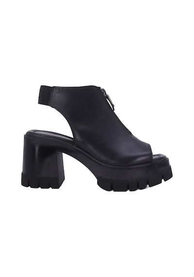 Albishoes Albini 2610911 Hakiki Deri Kadın Topuklu Sandalet Siyah